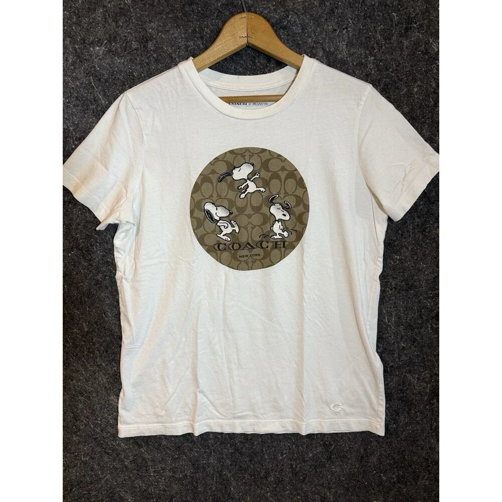 Coach T-shirt x PEANUTS SNOOPY SIGNATURE Small COTTON White